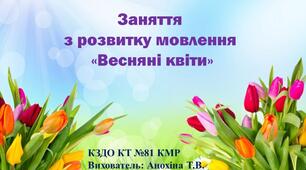 Заняття з розвитку мовлення на тему "Весняні квіти"