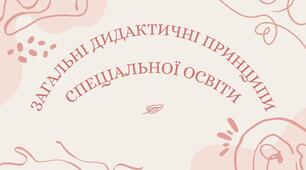 Загальні дидактичні принципи спеціальної освіти