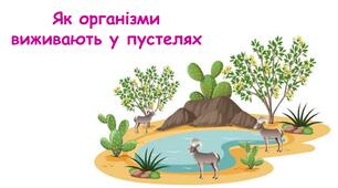 Презентація на тему "Як організми виживають у пустелях" 6 клас НУШ