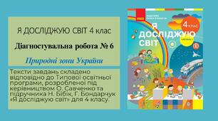 Діагностувальна робота № 6 Природні зони України