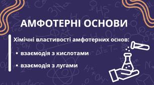 Хімічні властивості амфотерних гідроксидів: взаємодія з кислотами, лугами (в розчині, при сплавлянні).