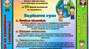 Настільна гра на прищіпках (липучках або без них) "Планета Професій".