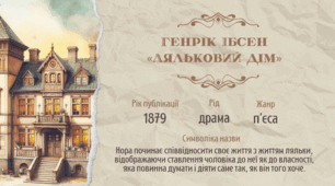 Генрік Ібсен «Ляльковий дім»: матеріали до вивчення твору (схеми)