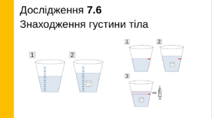Бланк дослідження (лабораторна робота) «Знаходження густини тіла», 7 клас
