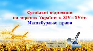 Суспільні  відносини  на  теренах  України  в  ХІV - ХV ст.