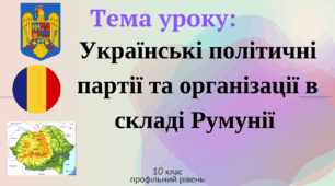 Українські політичні партії та організації в складі Румунії