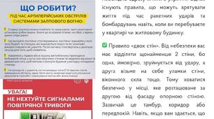 Пам'ятка "Як врятувати життя під час обстрілів"
