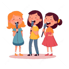 Friendship Day Color Cartoon Girl Singing, Friendship Day, Girl, Sing PNG Transparent Image and Clipart for Free Download