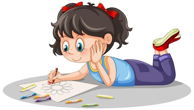 Cartoon Girl Drawing Images - Free Download on Freepik