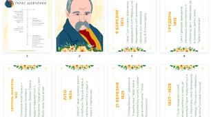 Стрічка (лінія) часу "Біографія Шевченка"  + портрет Тарас Шевченко Оформлення дошки, стіни