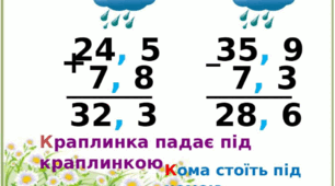 Діагностувальна робота №7. ДОДАВАННЯ І ВІДНІМАННЯ ДЕСЯТКОВИХ ДРОБІВ.