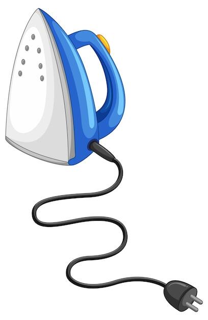 Electric iron in blue color