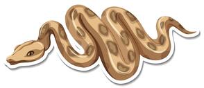 Шаблон наклейки мультиплікаційного персонажа змії