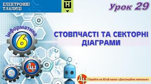 Відеоурок "Стовпчасті та секторні діаграми"