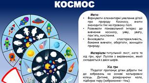 Дидактична гра з використанням кілець Луллія "Космос"
