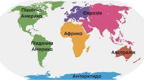 Материки 4 клас (за підручником Т. Гільберг)