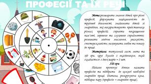 Дидактична гра з використанням кілець Луллія "Професії та їх речі"