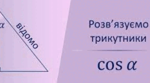 Геометрія 8 клас. Розв'язування прямокутних трикутників