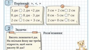 Картки з математики. 1 клас