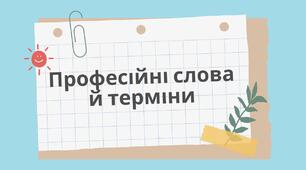 Терміни і професіоналізми.