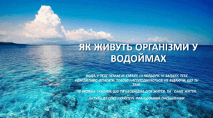 Як живуть організми у водоймах