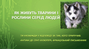 Як живуть тварини і рослини серед людей