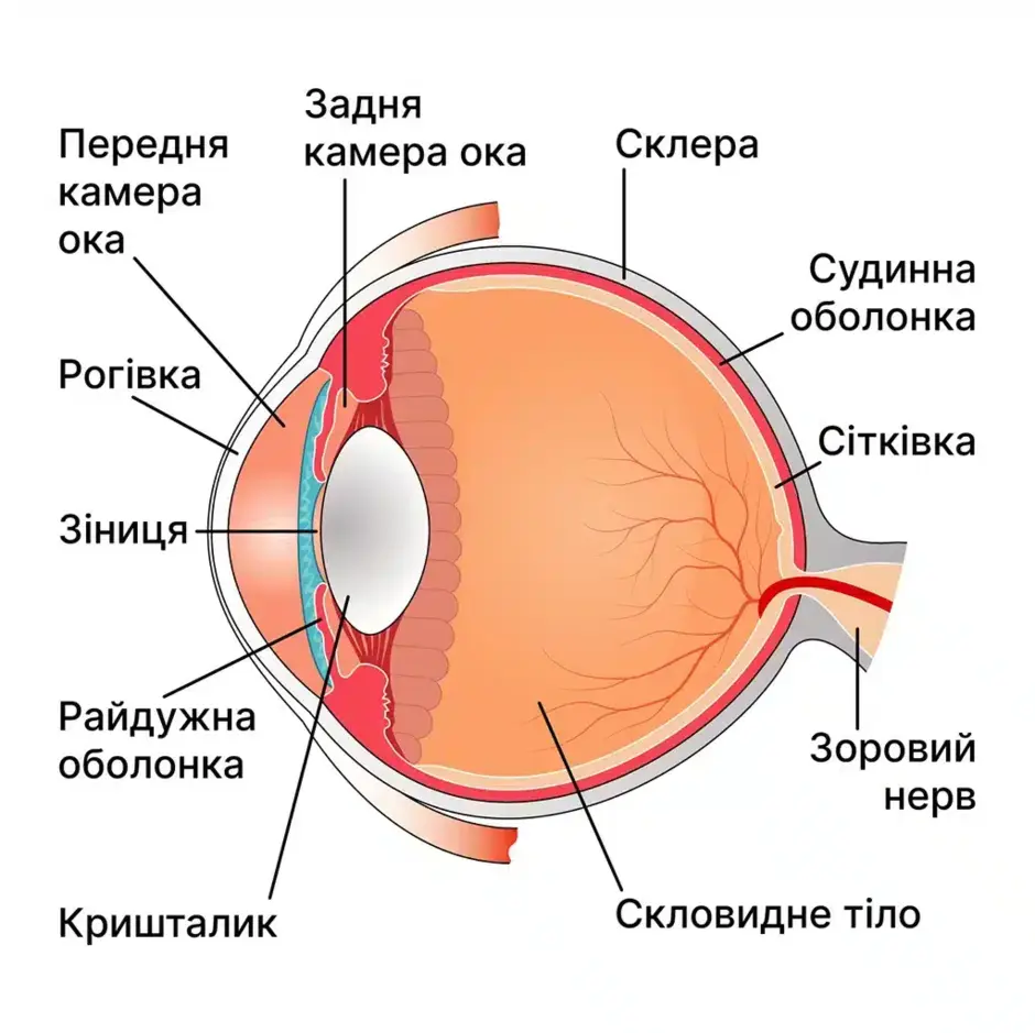 Будова ока людини. Анатомія ока. Новий Зір