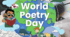 Тематична розтяжка А4 "World Poetry Day" для оформлення в школі чи садочку Англійська мова