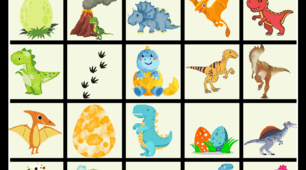 Настільна гра Dino Bingo. Гра бінго з динозаврами Настільна гра Bingo Овочі\Фрукти.