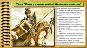 Крим у середньовіччі. Кримське ханство. 7 клас (НУШ). Історія: Україна і світ. За підручником авторів Щупак І. Я. Секиринський Д. О., Власова Н. С., Кронгауз В. О.