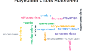 Хмаринка-тег "Науковий стиль мовлення"