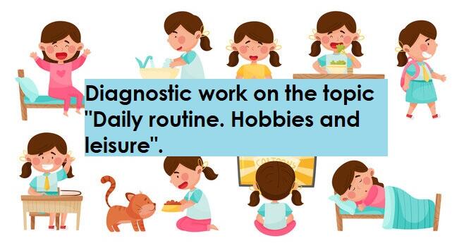 Diagnostic work on the topic 