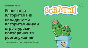 Презентація до уроку інформатики у 6 класі на тему "Вкладені алгоритмічні структури повторення та розгалуження"