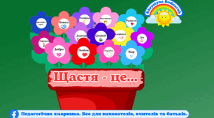 Вправа-асоціативний кущ "Щастя це..."#ДЕНЬ_ЩАСТЯ  (для НУШ та ЗДО) 15 асоціацій