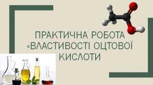 Практична робота №4 Властивості етанової кислоти