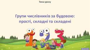 Групи числівників за будовою: прості, складні та складені