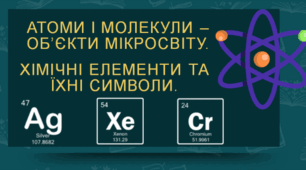 Презентація. Атоми і молекули - об'єкти мікросвіту. Хімічні елементи та їхні символи