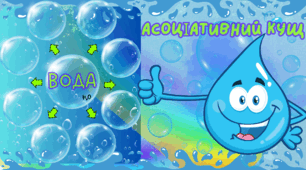 Розтяжка "День Води"+ плакат "Вода"- асоціативний кущ.