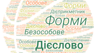 Хмаринки слів до теми "Дієслово"
