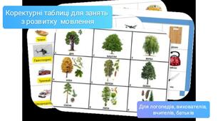 Коректурні таблиці за лексичними темами "ПРОФЕСІЇ".