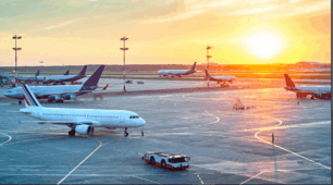 At the Airport.