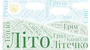 Хмара слів. Пори року. ЛІТО