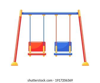 Childrens Double Swing Kids Summer Games Stock Vector (Royalty Free) 1917206369 | Shutterstock
