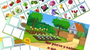 Дидактична гра " Що росте у  квітнику, а що -на городі?"