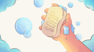 Текст с завданням "A piece of soap "