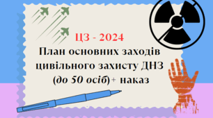 План основних заходів цивільного захисту ДНЗ на 2024 рік (до 50 осіб)
