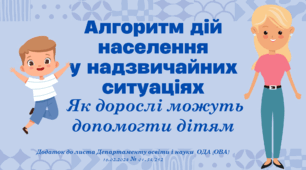 Місячник охорони праці та БЖД. Алгоритм дій населення  у надзвичайних ситуаціях .Пам'ятка для батьків.