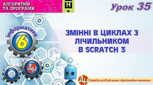 Відеоурок "Змінні в циклах з лічильником в Scratch 3"