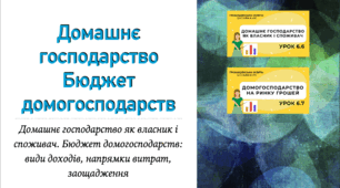 Презентація до уроку з громадянської освіти для 10-го класу на тему «Домашнє господарство. Бюджет домогосподарств"