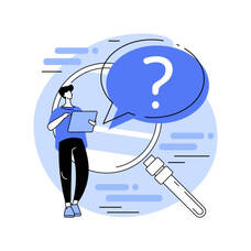 стокові ілюстрації на тему faq абстрактна концепція векторна ілюстрація. - питання